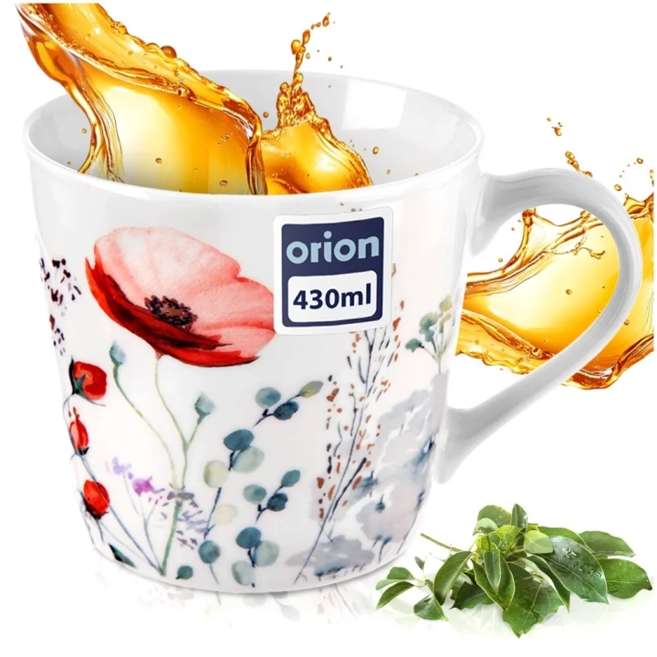 Kubek porcelanowy kwiaty MAKI 430 ml