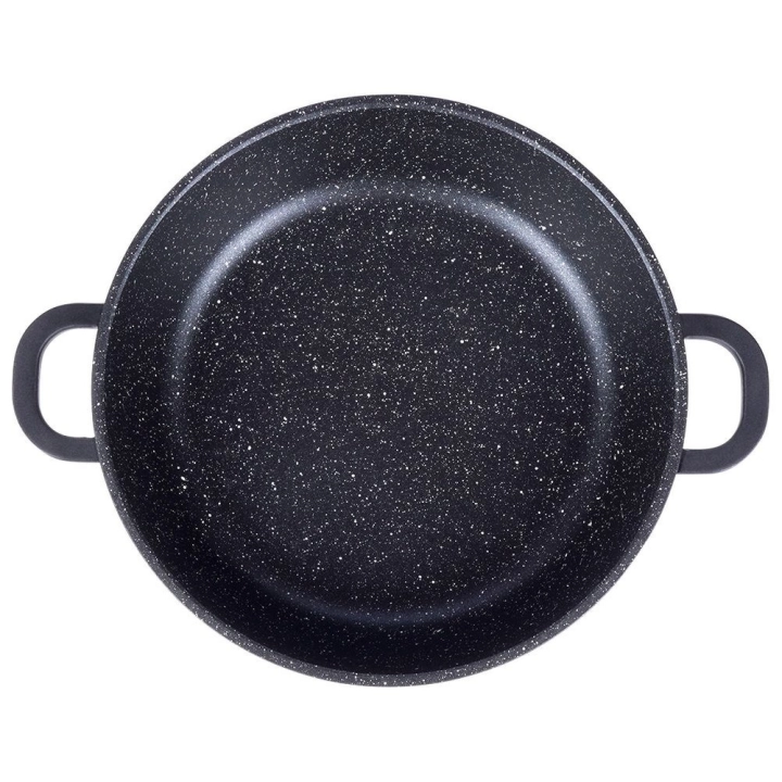 Patelnia granitowa ze szklaną pokrywką GRANDE 24 cm