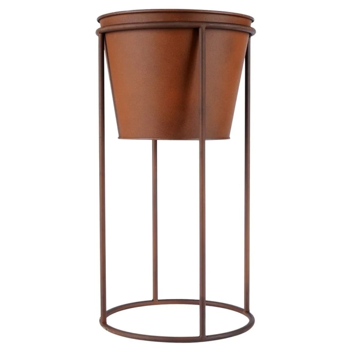 Osłonka na doniczkę na stojaku metalowa 44 cm