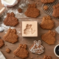 Foremka do ciastek drewniana dzwoneczki 10x10 cm