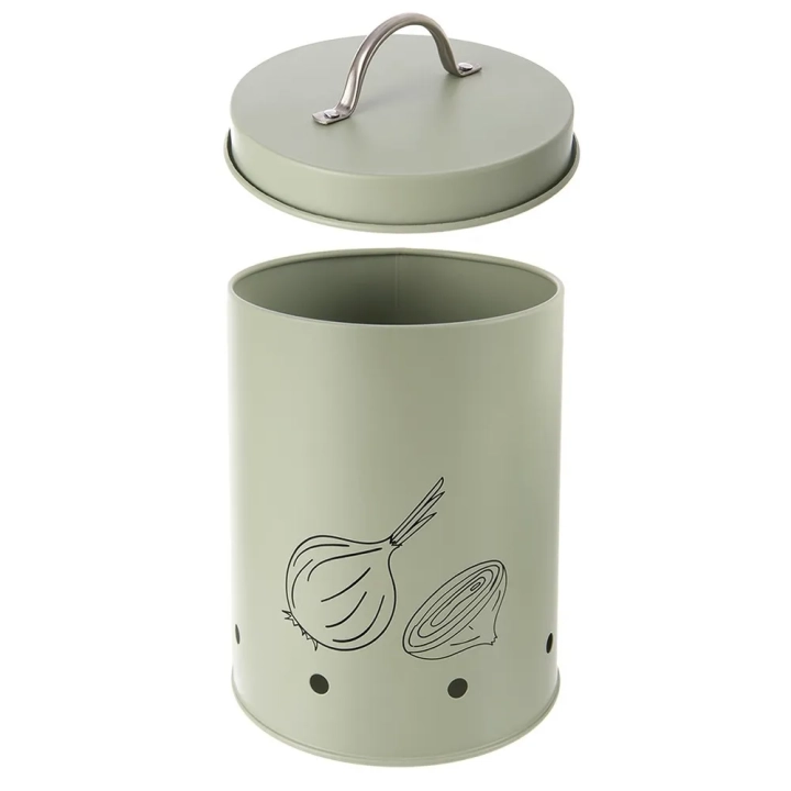 Pojemnik na warzywa i owoce metalowy zielony GREENISH 2,4 l