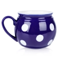 Kubek ceramiczny niebieski w grochy 850 ml