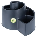 Kwietnik ogrodowy plastikowy czarny spiralny 53x43,5x32,5 cm