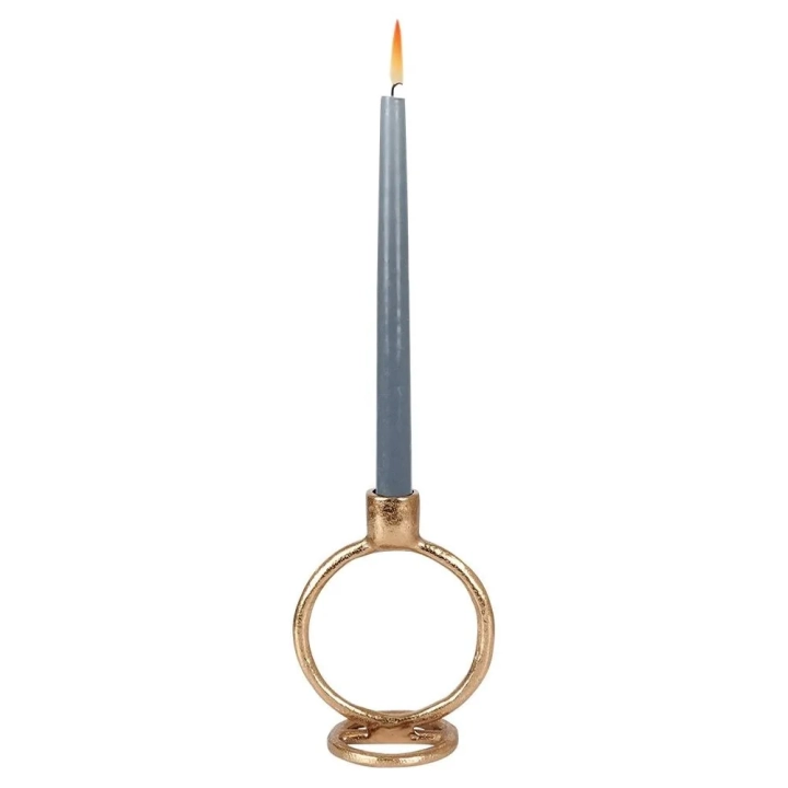 Świecznik aluminiowy złoty 15 cm
