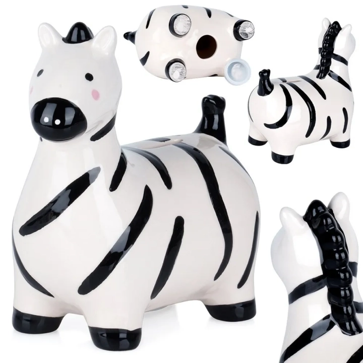 Skarbonka ceramiczna zebra