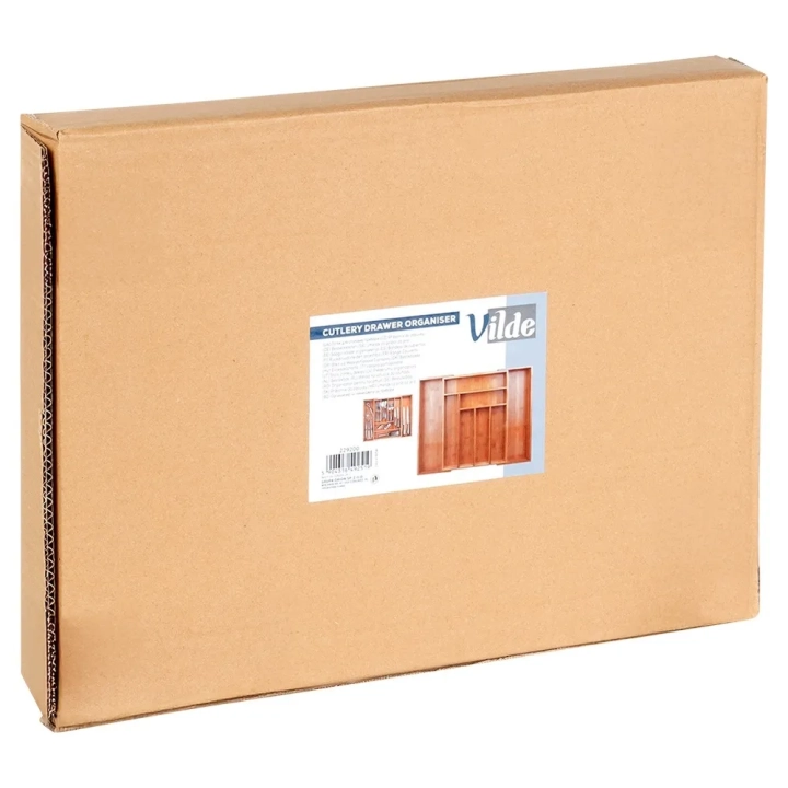 Wkład na sztućce do szuflady rozsuwany bambusowy 35,5-54,5x45,5 cm