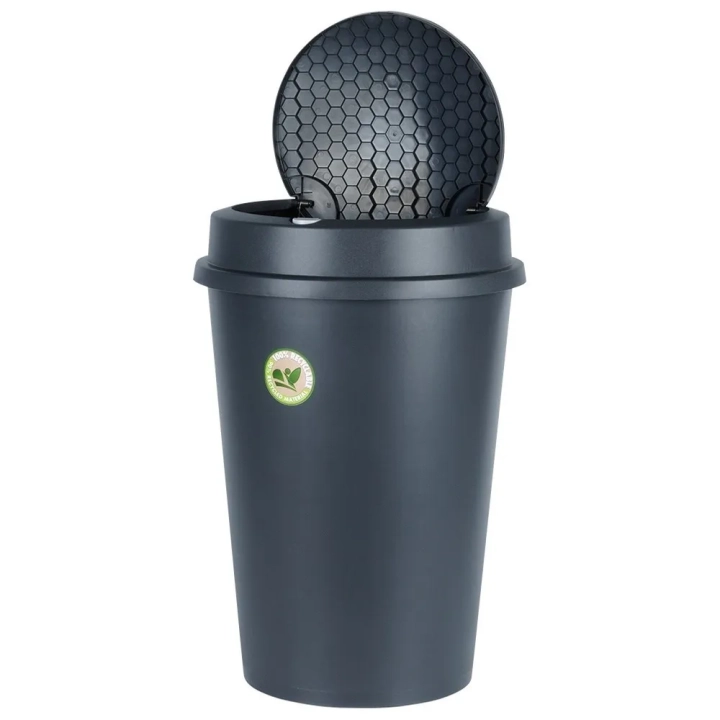 Kosz na śmieci plastikowy czarny 47 l