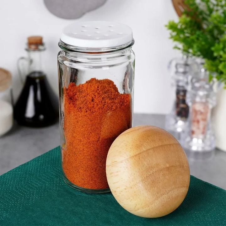Pojemnik na przyprawy z sitkiem szklany 80 ml