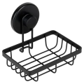 Półka pod prysznic metalowa czarna na przyssawkę 13,5x10,5x11,5 cm