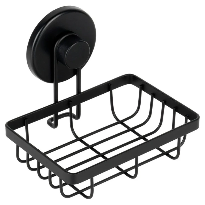 Półka pod prysznic metalowa czarna na przyssawkę 13,5x10,5x11,5 cm