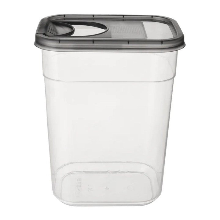 Pojemnik na produkty sypkie z dozownikiem GREY 1,9 l