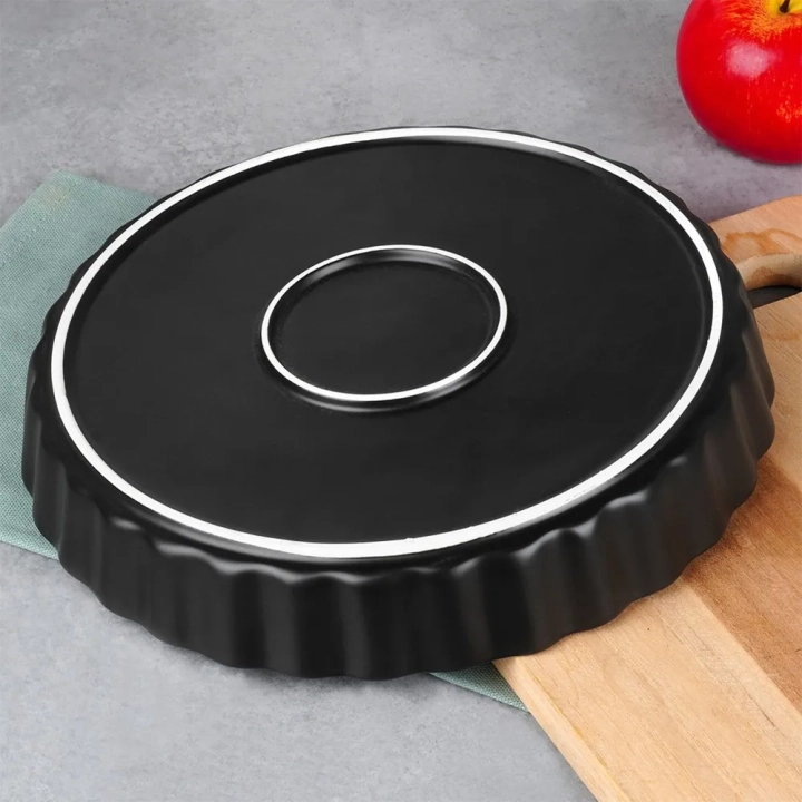 Forma do tarty ceramiczna czarna 24,5 cm