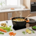 Garnek granitowy ze szklaną pokrywką TERRUNA AROMA 28 cm, 5,8 l