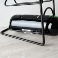 Stojak na wino metalowy czarny 4 butelki 21x43 cm