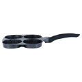 Patelnia do jajek granitowa 4 otwory BLACK LINE 19x19 cm