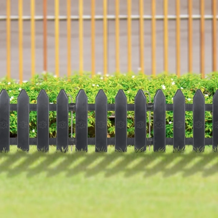 Płotek ogrodowy grafitowy 20x15 cm 10 szt.