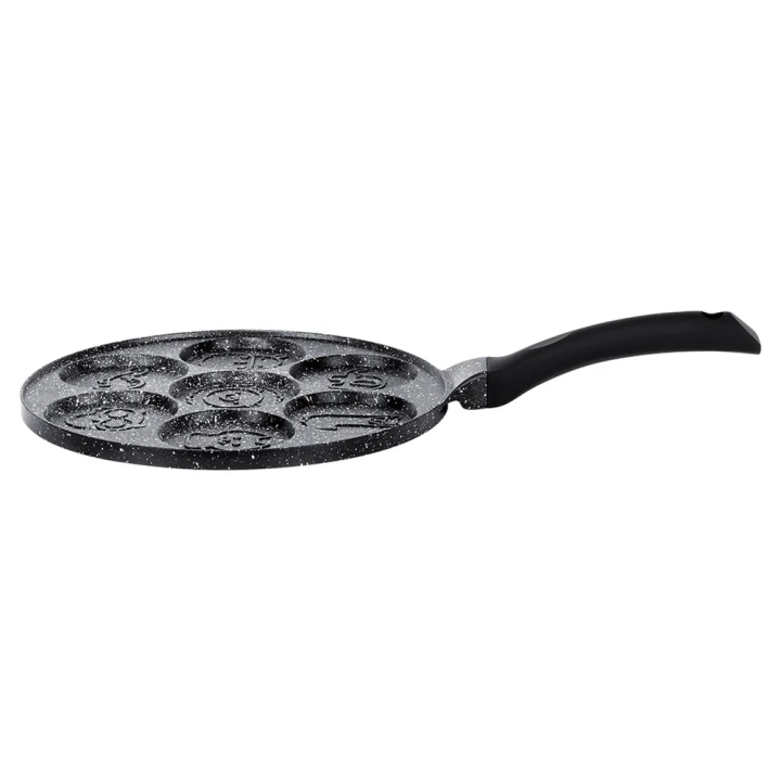 Patelnia do jajek granitowa 7 otworów BLACK LINE 26 cm