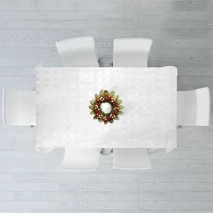 Obrus plamoodporny biały 220x150 cm