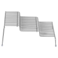 Półka kuchenna metalowa szara 3-poziomowa 28x26x11 cm