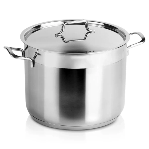Garnek stalowy z pokrywką ANETT 26 cm, 10 l