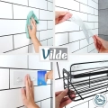 Półka pod prysznic metalowa czarna przyklejana