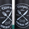 Butelki na oliwę i ocet szklane czarne 300 ml 2 szt.