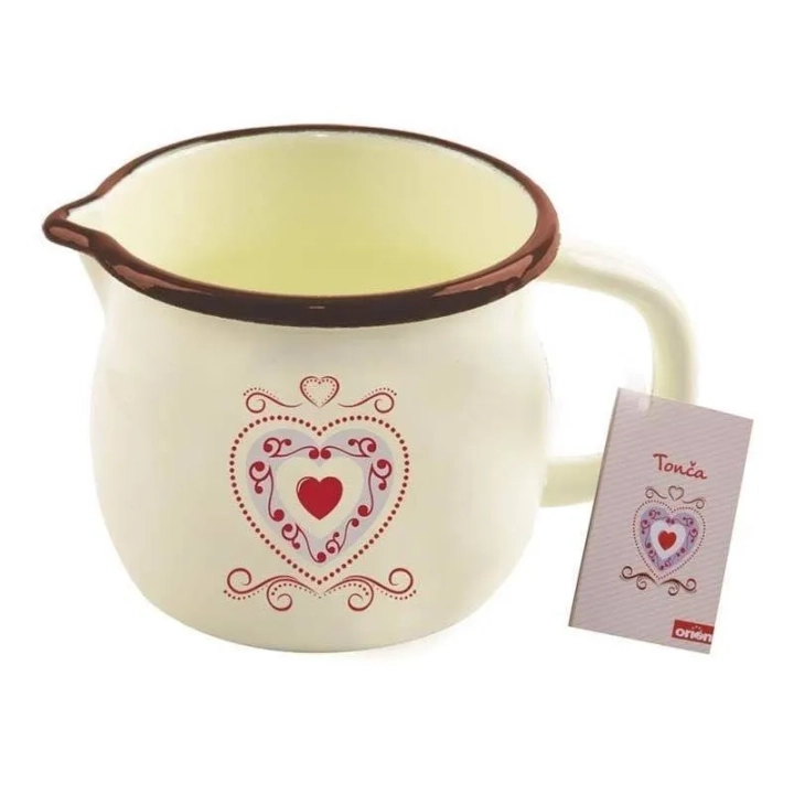 Kubek emaliowany beżowy TONCA 1,2 l