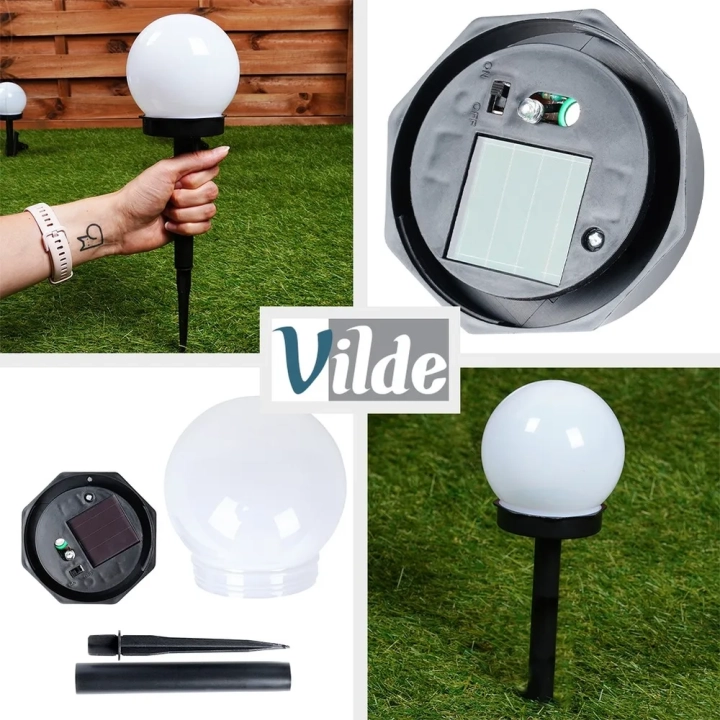 Lampki ogrodowe solarne LED wbijane 33,5 cm 6 szt.