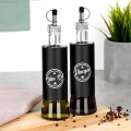 Butelki na oliwę i ocet szklane czarne 300 ml 2 szt.