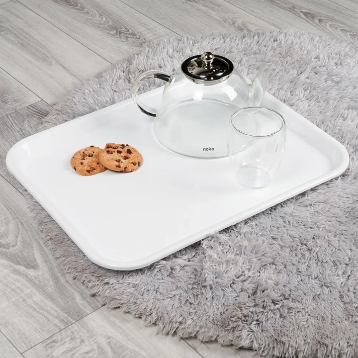Taca do serwowania plastikowa biała 45,5x35,5 cm