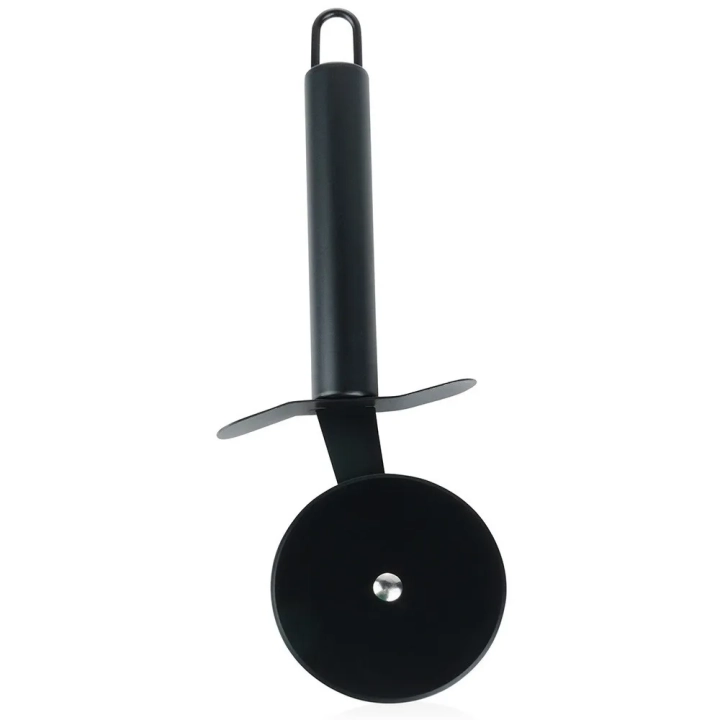 Nóż do pizzy stalowy czarny 20 cm
