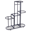 Kwietnik metalowy czarny 5-poziomowy 84,5 cm