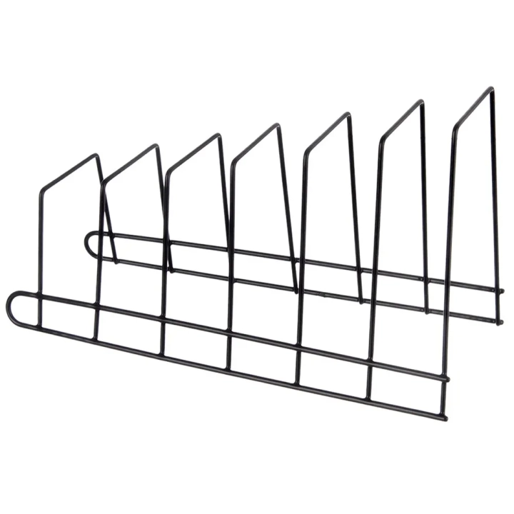Stojak na pokrywki i talerze metalowy czarny RADKA 34,5x14x19 cm