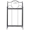 Kwietnik metalowy czarny dwupiętrowy 34,5x18,5x65 cm