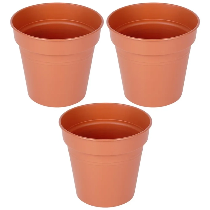 Doniczka ogrodowa plastikowa okrągła 13 cm 3 szt.