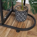 Kwietnik metalowy czarny 5-poziomowy 84,5 cm