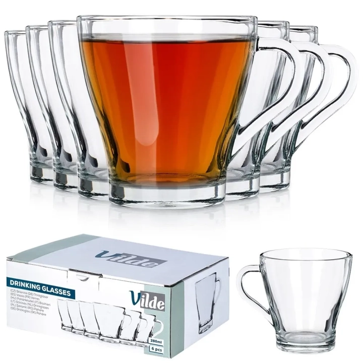 Szklanki do kawy i herbaty 250 ml 6 szt.