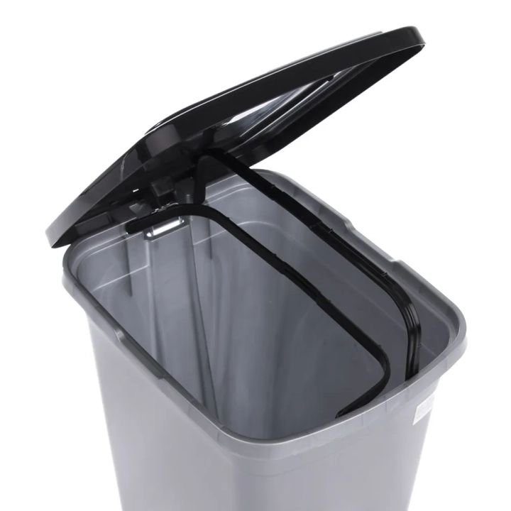 Kosz na śmieci plastikowy z pedałem wąski 10 l
