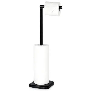 Stojak na papier toaletowy czarny 56 cm