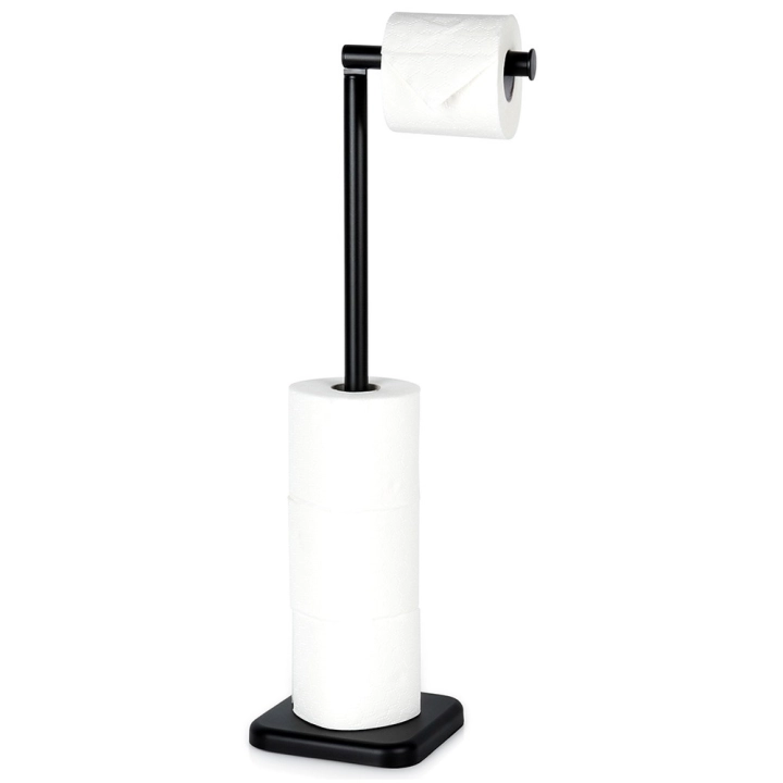 Stojak na papier toaletowy czarny 56 cm