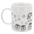 Kubek do malowania z farbkami porcelanowy choinka 350 ml