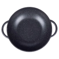 Patelnia wok granitowa ze szklaną pokrywką GRANDE 32 cm