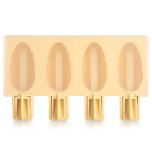 Forma do lodów silikonowa z pokrywką żółta