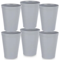 Kubki plastikowe szare SANDY 300 ml 6 szt.