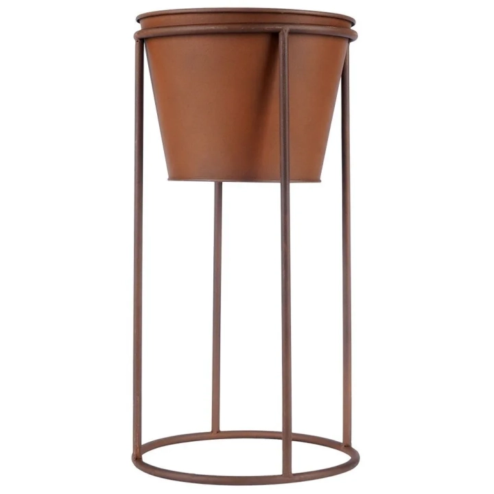 Osłonka na doniczkę na stojaku metalowa 41 cm