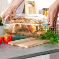 Naczynie żaroodporne z pokrywką szklane 3+1,5 l