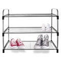 Regał na buty metalowy 3-poziomowy 65,5x30x54 cm