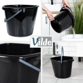 Wiadro plastikowe czarne 10 l