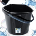 Wiadro plastikowe czarne 5 l