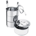 Menażka obiadowa termiczna stalowa 4-poziomowa 4x900 ml